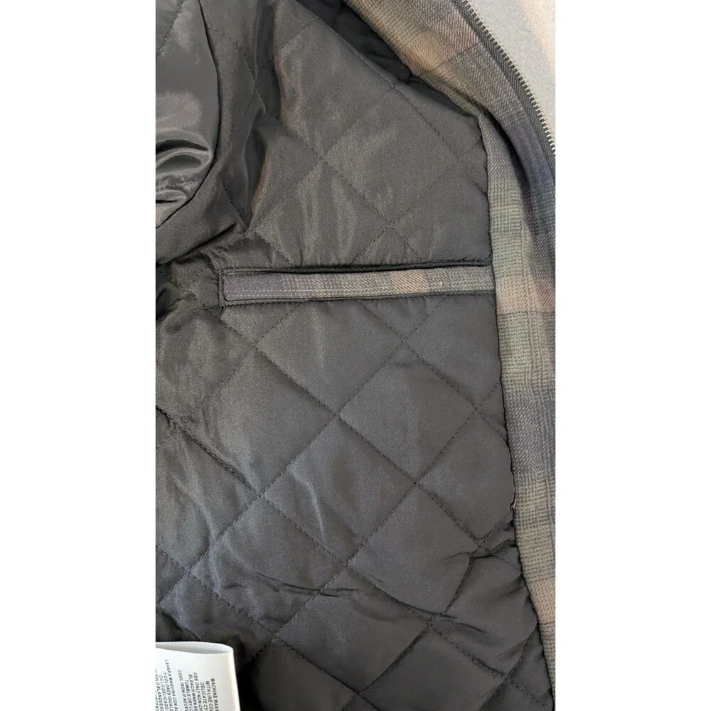 Levi's Men's Plaid Shirt Jacket Large New With Tags Quilted Insulated Shacket - Picture 7 of 11
